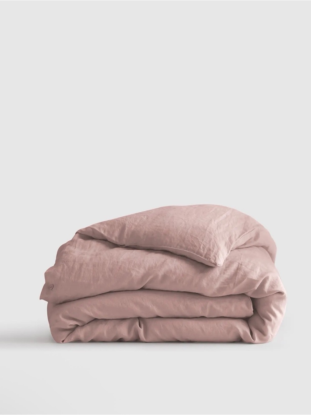 Quince NWOT European Linen Duvet Cover In Dusty Mauve Full/Queen Y756